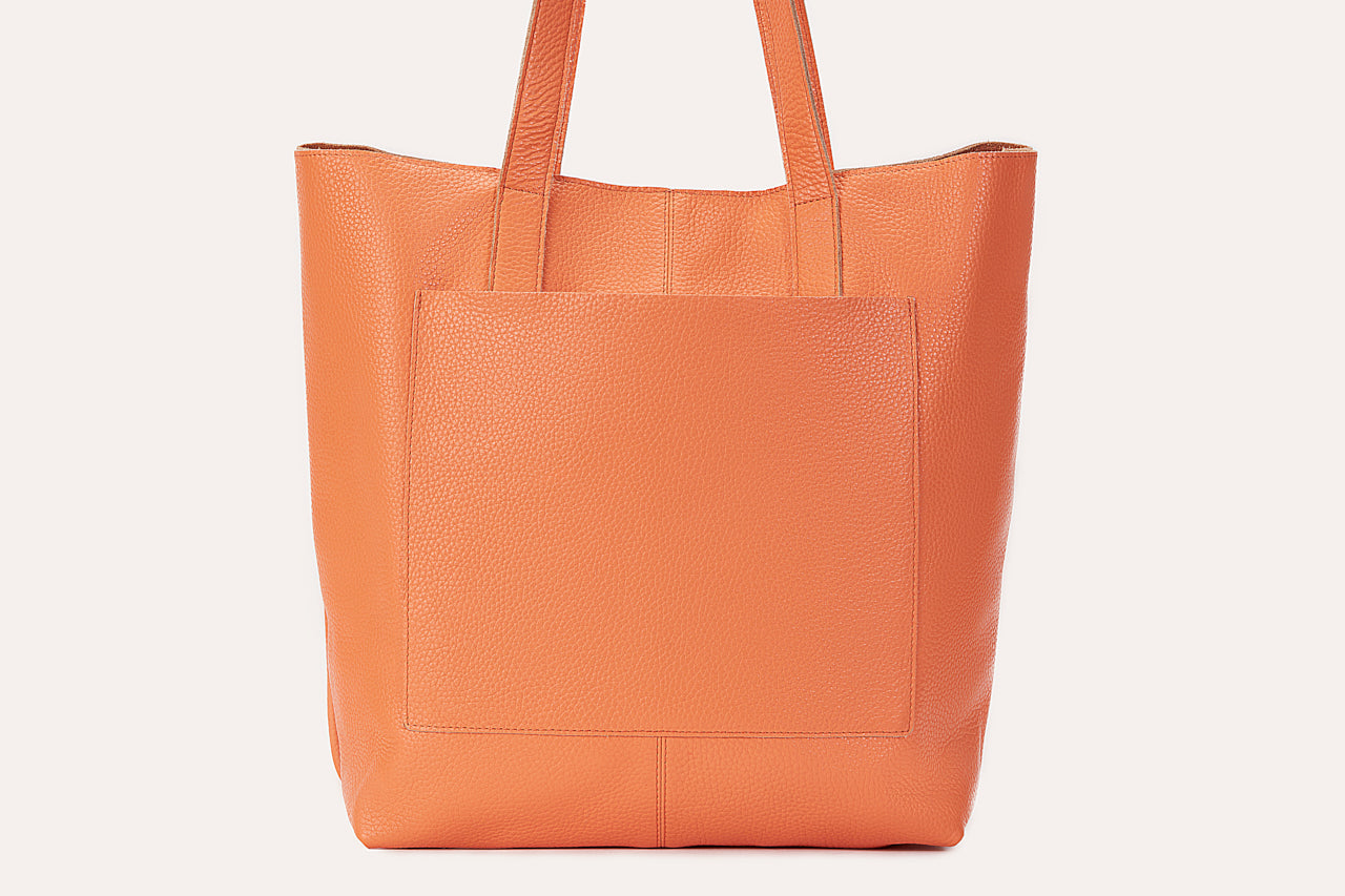 Designer Tote Bag in Cowhide Leather.
