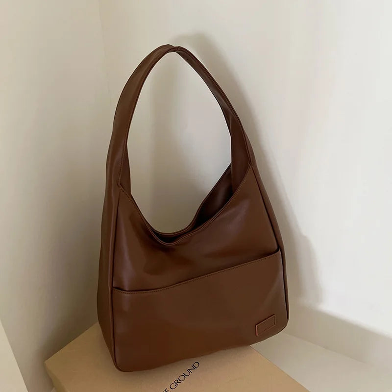 Leather Tote Purse Stylish Casual Trendy Large Soft Shoulder Bag