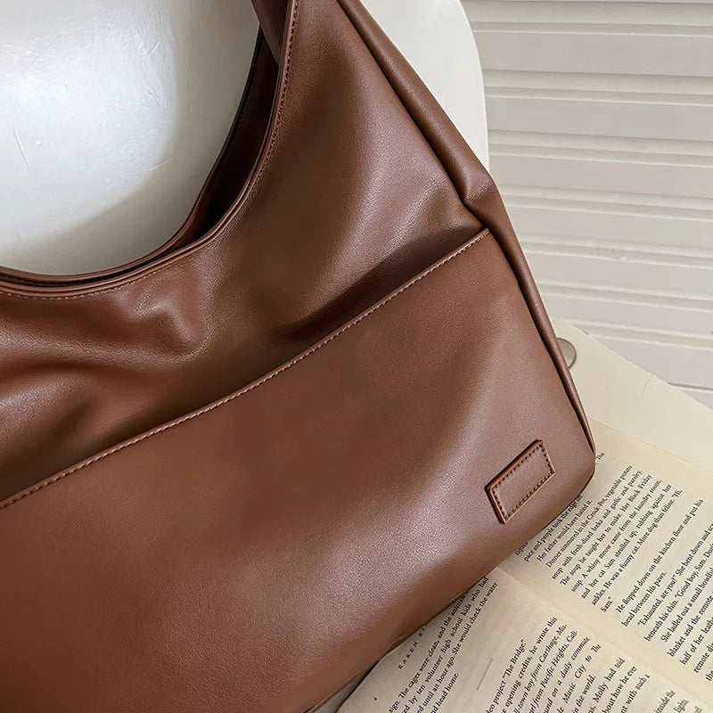 Leather Tote Purse Stylish Casual Trendy Large Soft Shoulder Bag