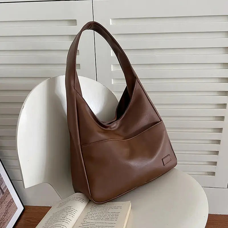 Leather Tote Purse Stylish Casual Trendy Large Soft Shoulder Bag